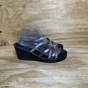 Skechers Memory Foam Wedge Slide Sandals